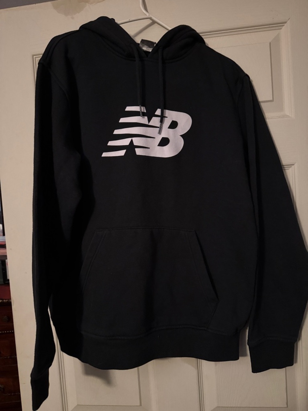 New Balance Black Hoodie with White NB Logo